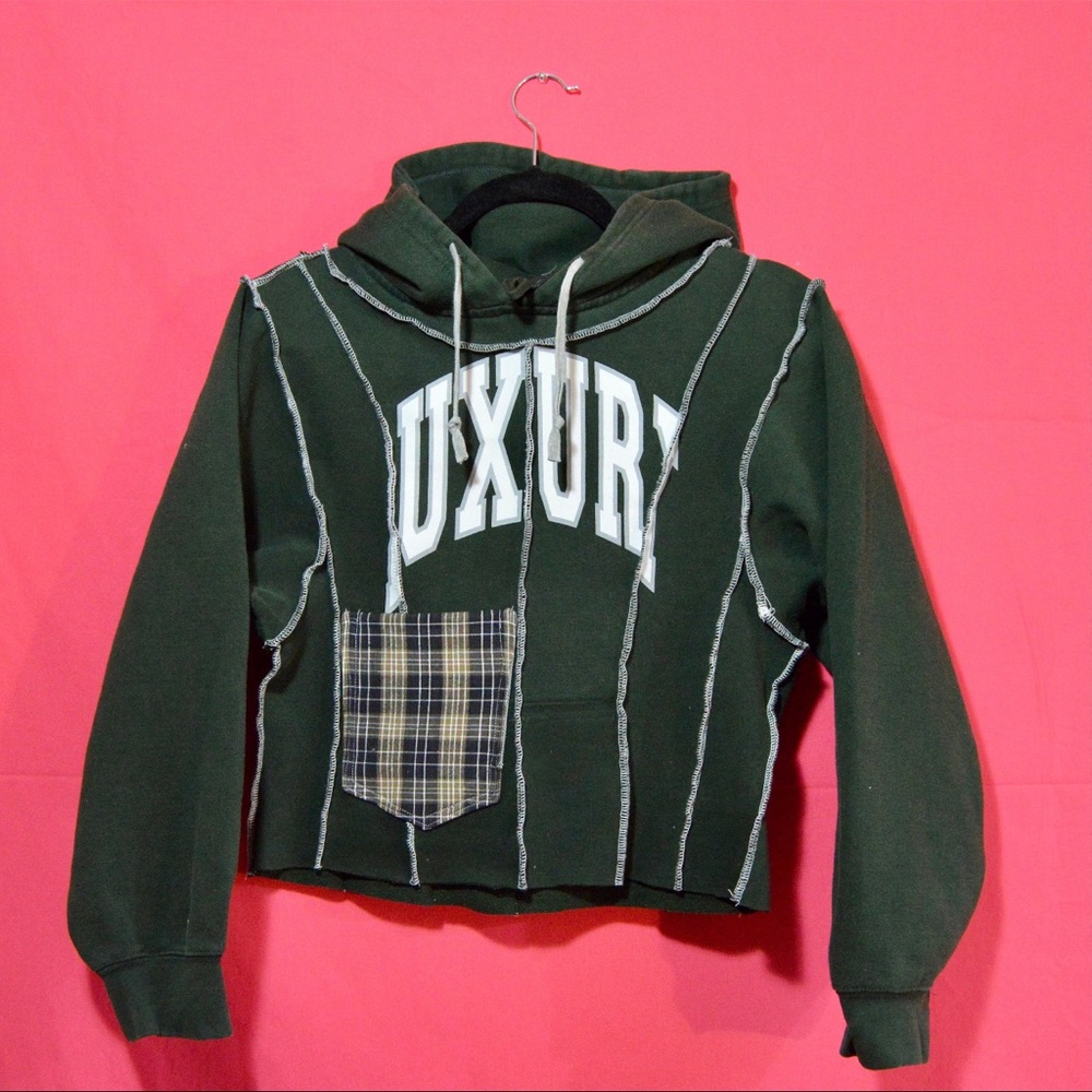 Upcycled Stitched Hoodie
